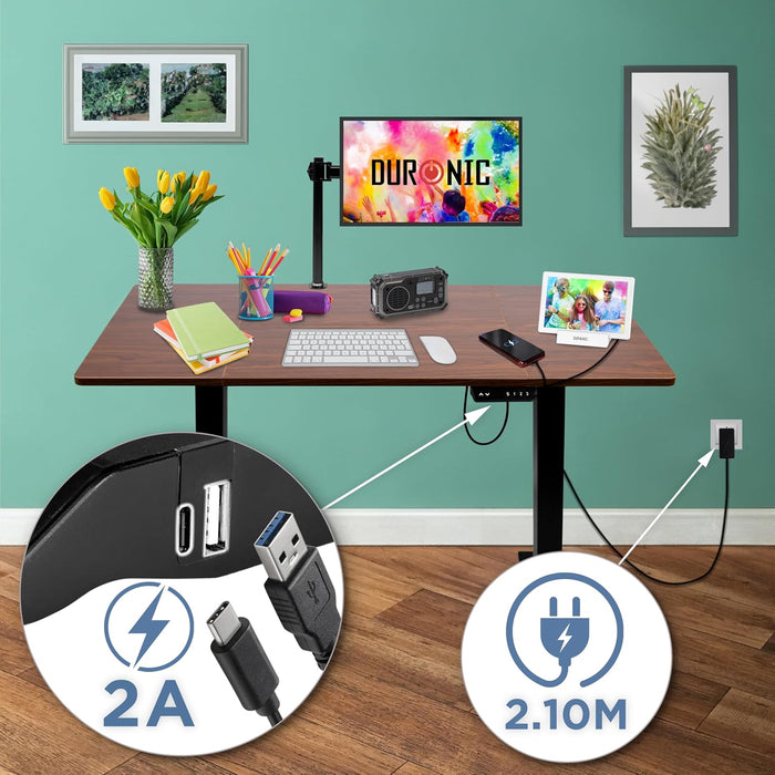 CD120 BT höhenverstellbarer Schreibtisch USB Anschluss Kabellänge