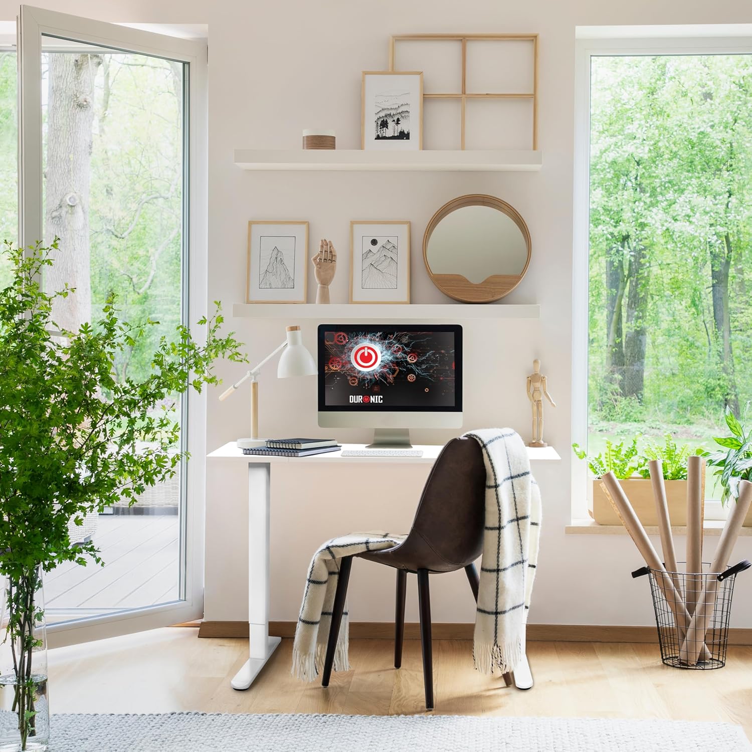 CD120 WE höhenverstellbarer Schreibtisch Wohnzimmer
