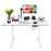 Duronic CD140 WE Höhenverstellbarer Schreibtisch, Computertisch für Büro und Gaming, elektrischer Schreibtisch mit USB Port, 140 x 60 cm Sitz-Steh-Schreibtisch, Höhenverstellbar von 72 bis 118 cm