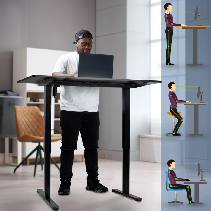 CD140 BK höhenverstellbarer Schreibtisch Stehtisch