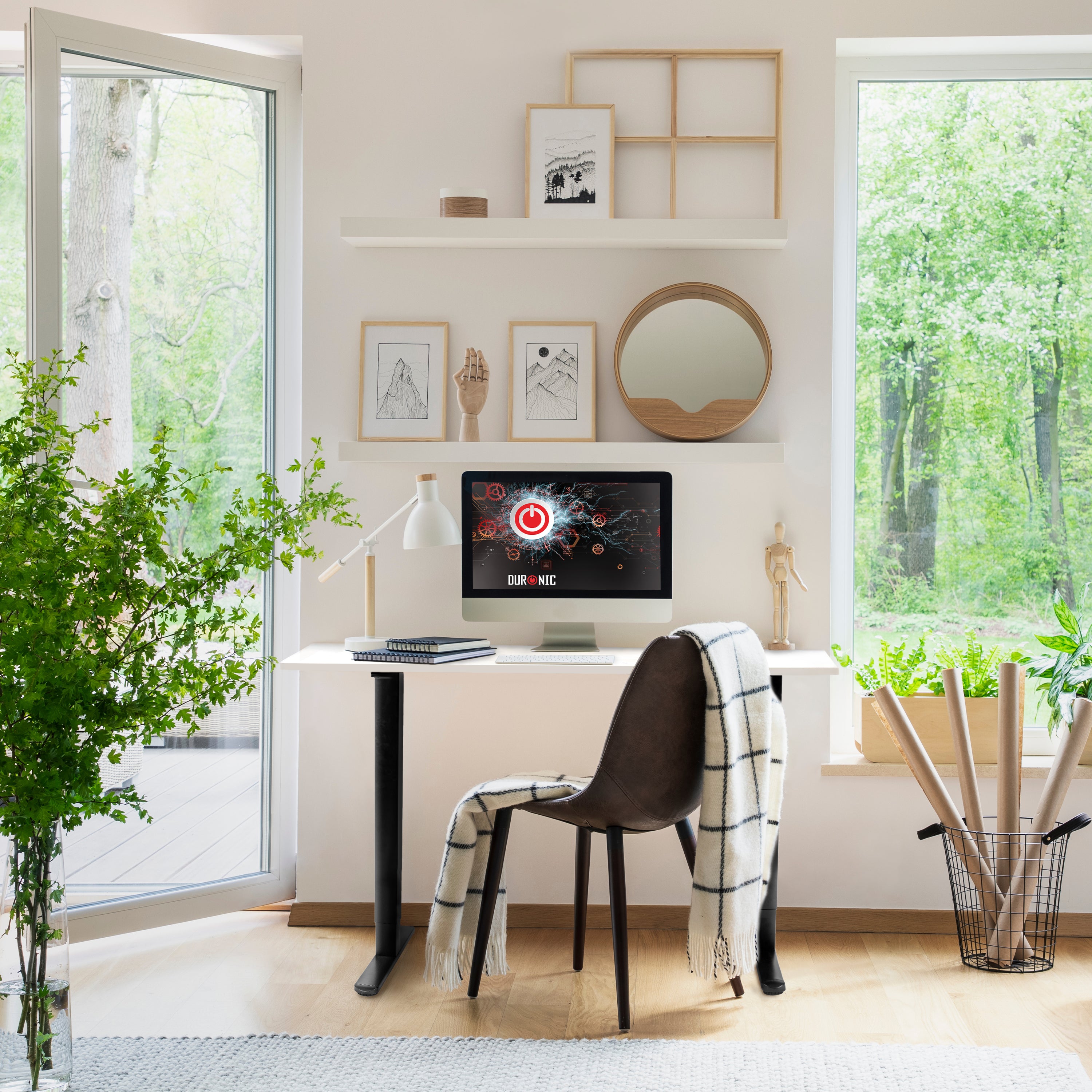 CD140 BW höhenverstellbarer Schreibtisch Wohnzimmer
