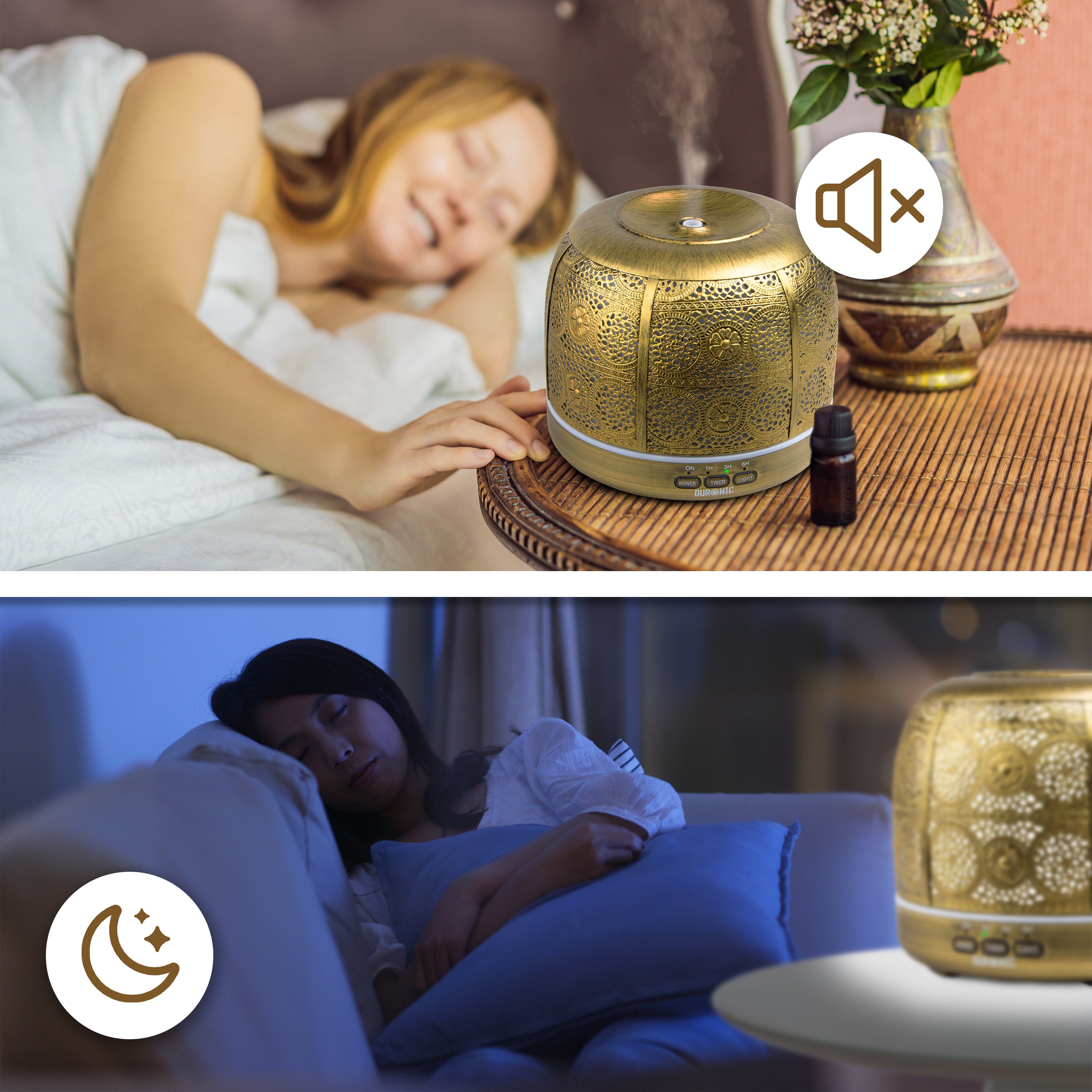 Duronic AD43 Aroma Diffuser Nachtlampe leiser Betrieb