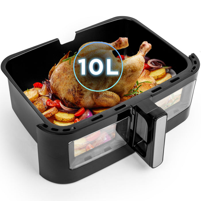 Duronic AFD1 BK Zubehör Ersatzkorb für AF34 Heißluftfritteuse von Duronic, 10 Liter Volumen großer Frittierkorb, Frittieren ohne Öl, Zubehör für Airfryer