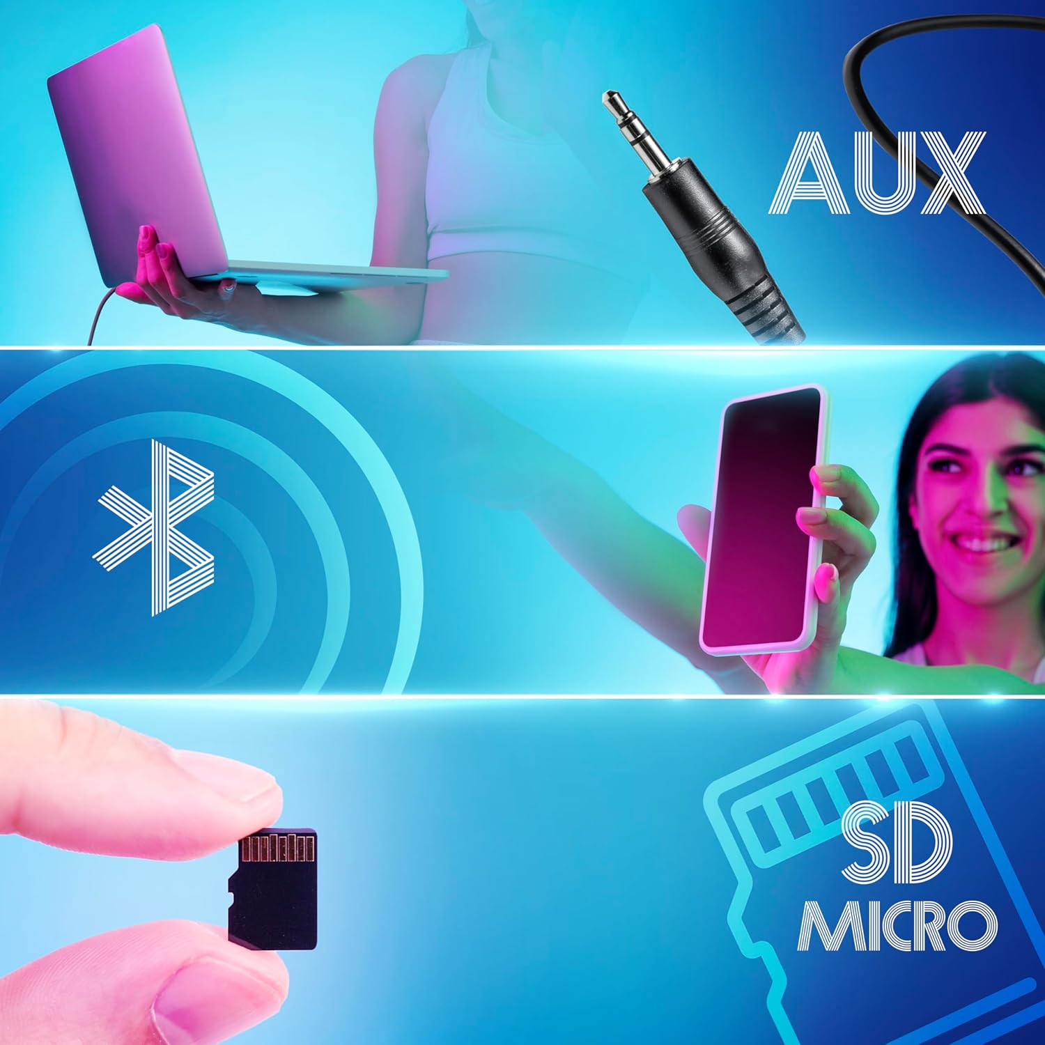 Duronic BX48 Lautsprecher Aux Input Bluetoot Micro SD Karte