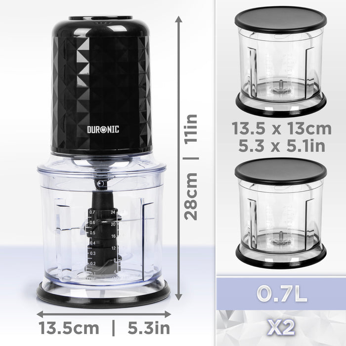 Duronic CH57 BK Zerkleinerer Maße