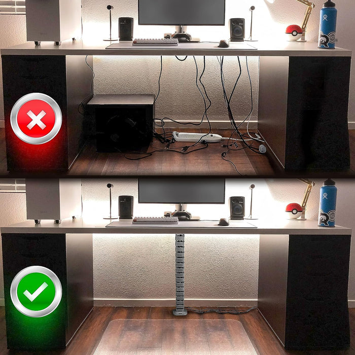 Duronic CM1DM SR Kabelkanal aufgeräumter Schreibtisch