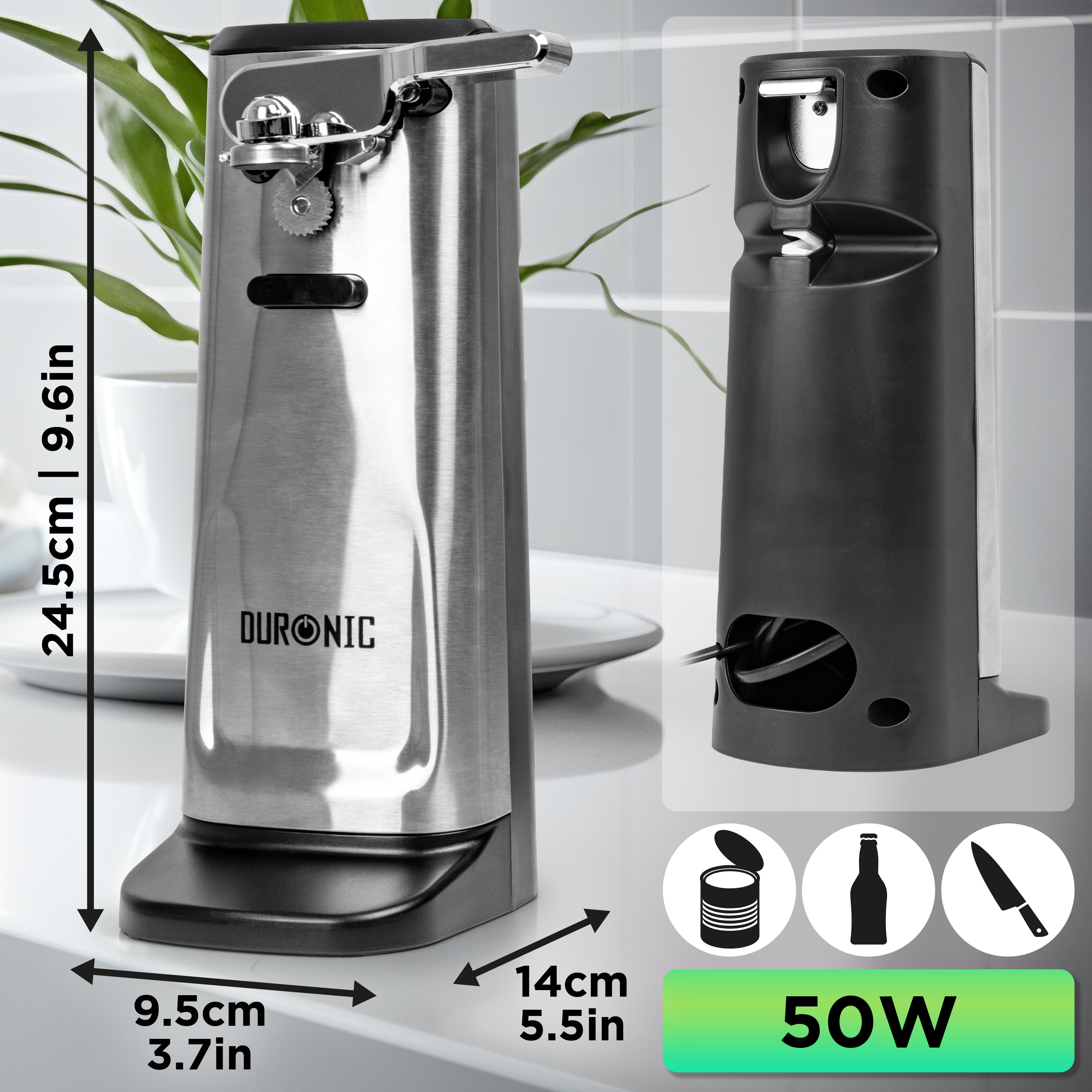Duronic CO60 Dosenöffner Maße Leistung