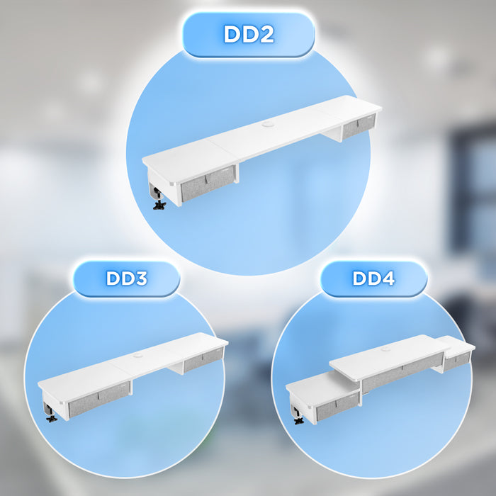 Duronic DD2 WE Schreibtischerhöhung für Monitore Modellvarianten