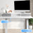 Duronic DD3 WE Schreibtischerhöhung für Monitore Anwendungsbeispiel mit TT120 Tischplatte und TM51 oder TM61 Tischgestell