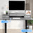 Duronic DD4 GY Schreibtischerhöhung für Monitore Anwendungsbeispiel mit TT120 Tischplatte und TM51 oder TM61 Tischgestell