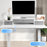 Duronic DD4 WE Schreibtischerhöhung für Monitore Anwendungsbeispiel mit TT120 Tischplatte und TM51 oder TM61 Tischgestell