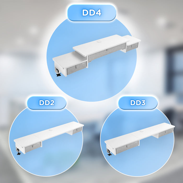 Duronic DD4 WE Schreibtischerhöhung für Monitore Modellvarianten