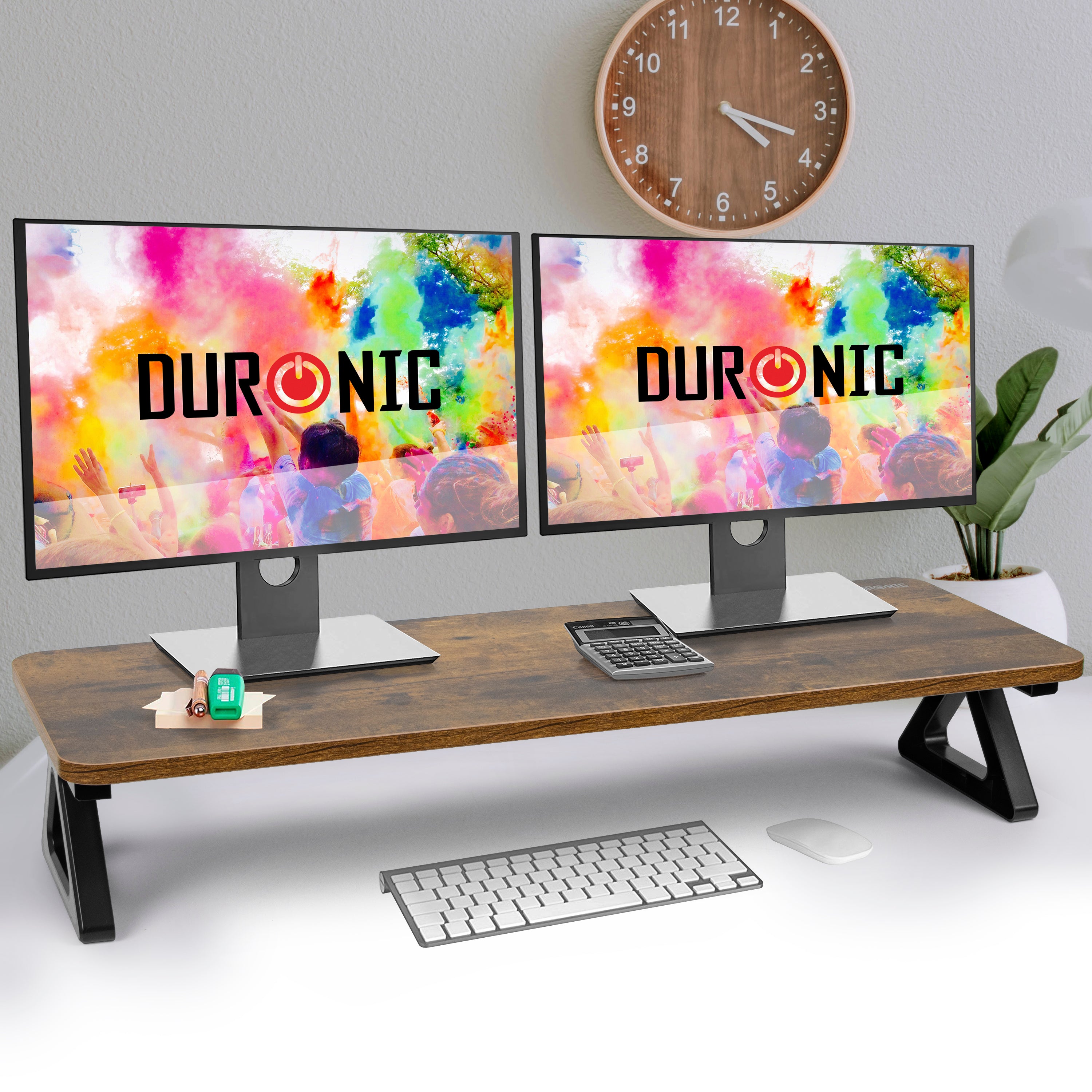 Duronic DM06-2 AO Monitorständer Setup mit zwei Monitoren