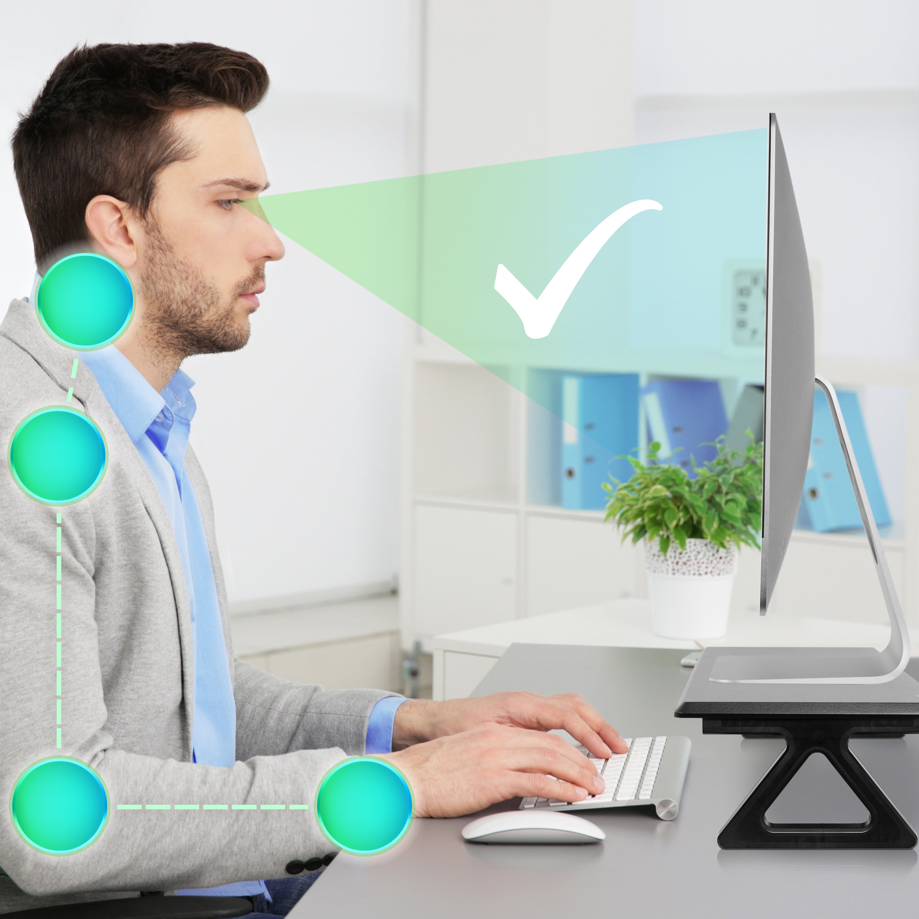Duronic DM06-2 BK Monitorständer bessere Sichthöhe