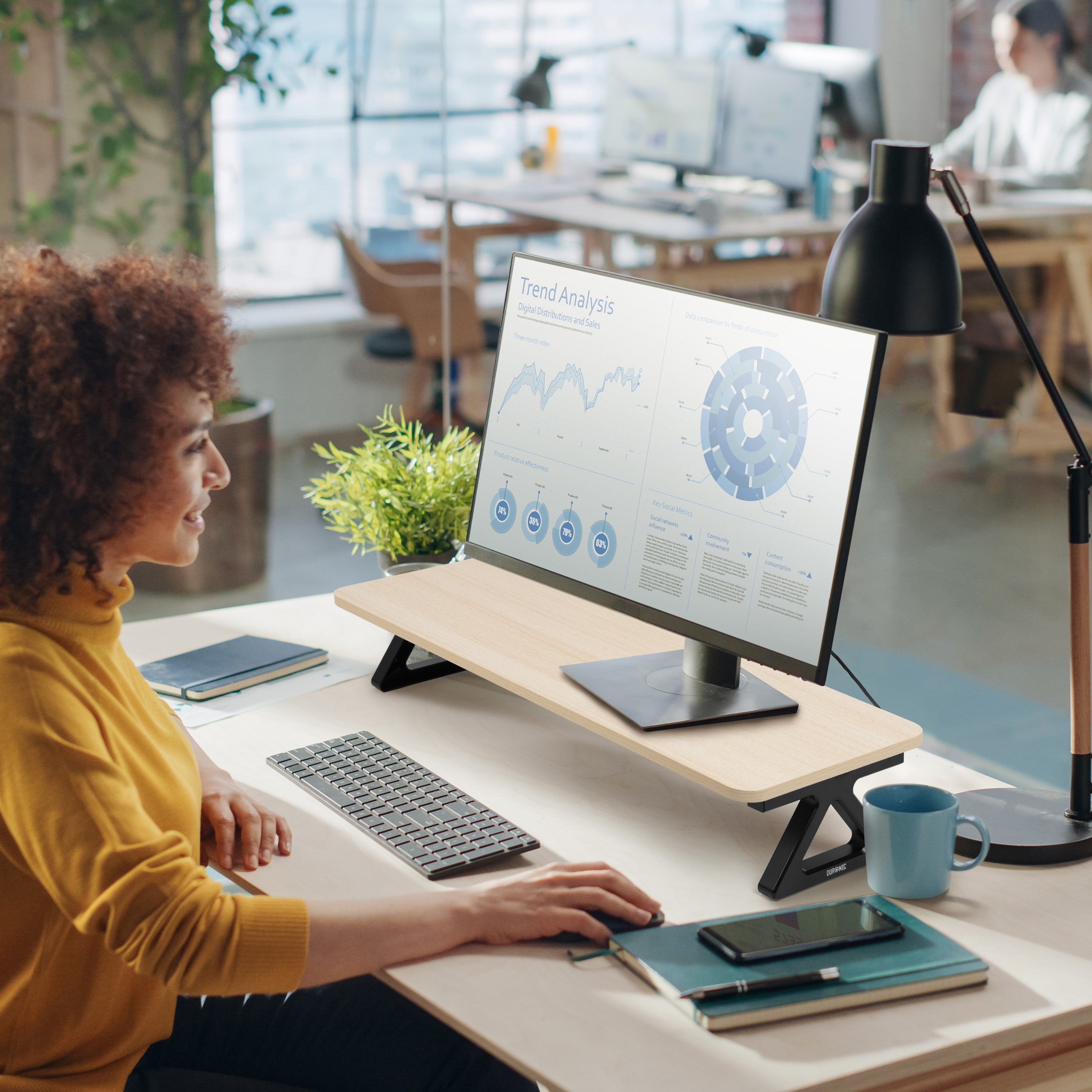 Duronic DM06-2 NL Monitorständer Schreibtischaufsatz Büro