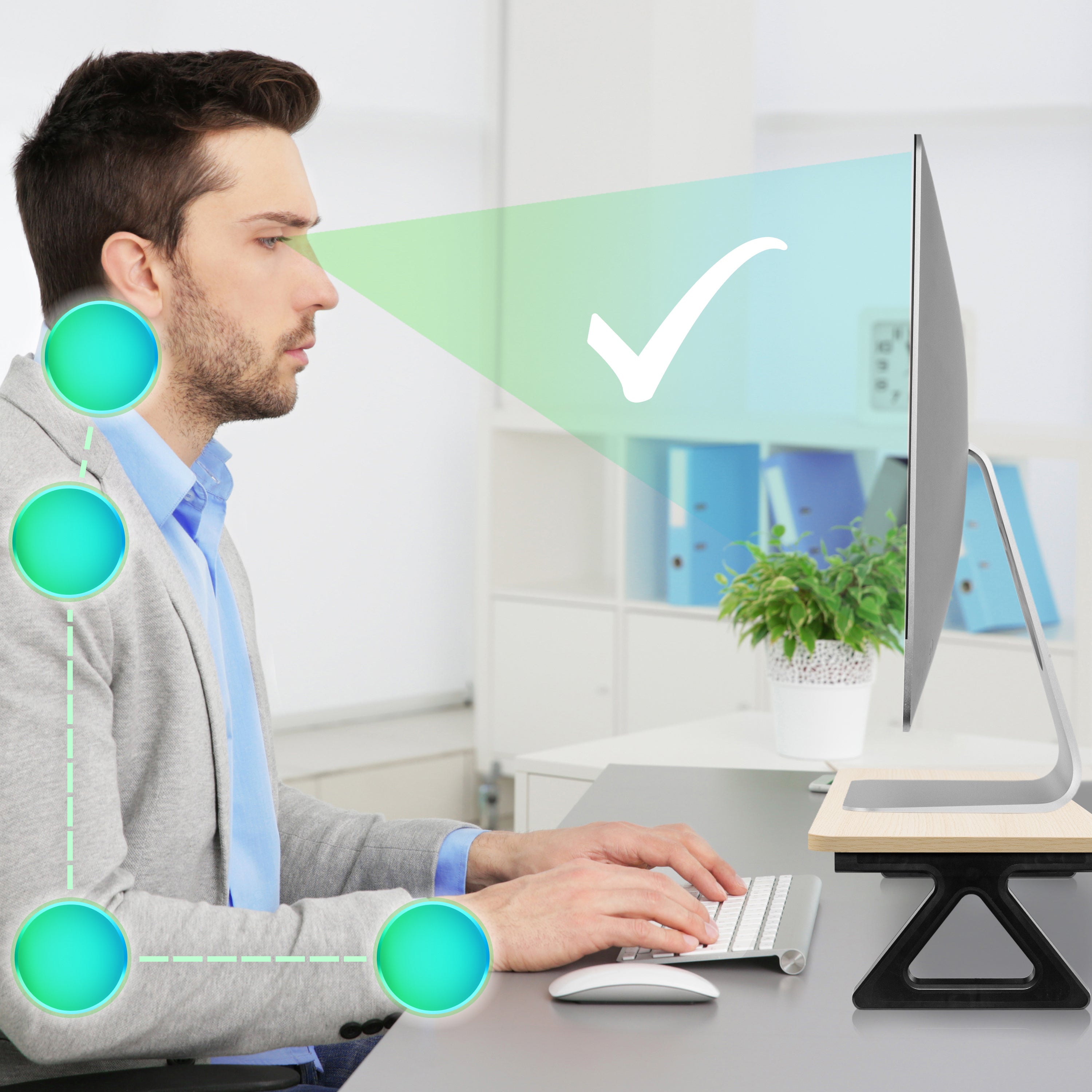 Duronic DM06-2 NL Monitorständer bessere Sichthöhe