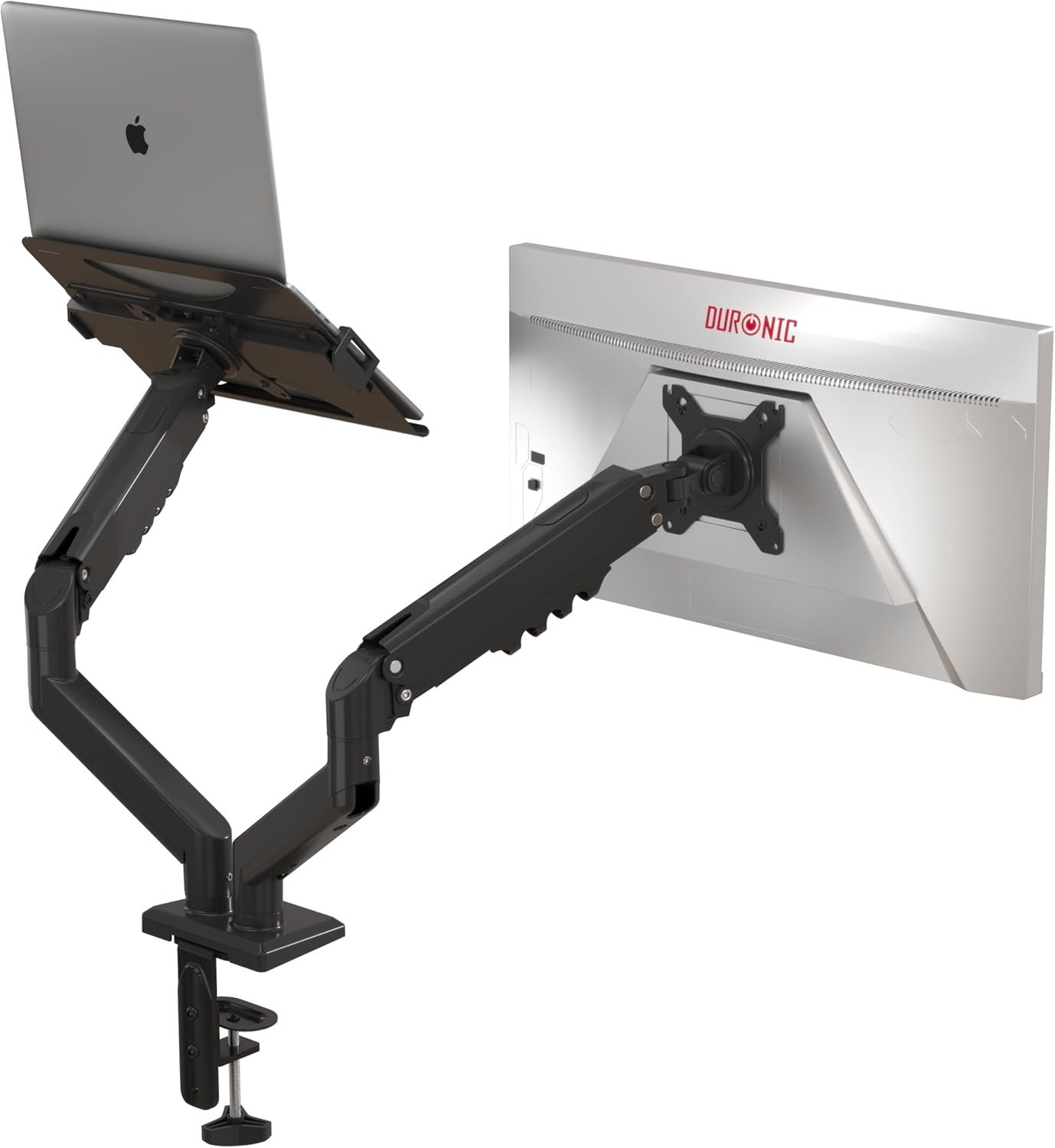Duronic DM6AL1 Monitorarm Monitorhalterung Laptop Monitor Frontansicht