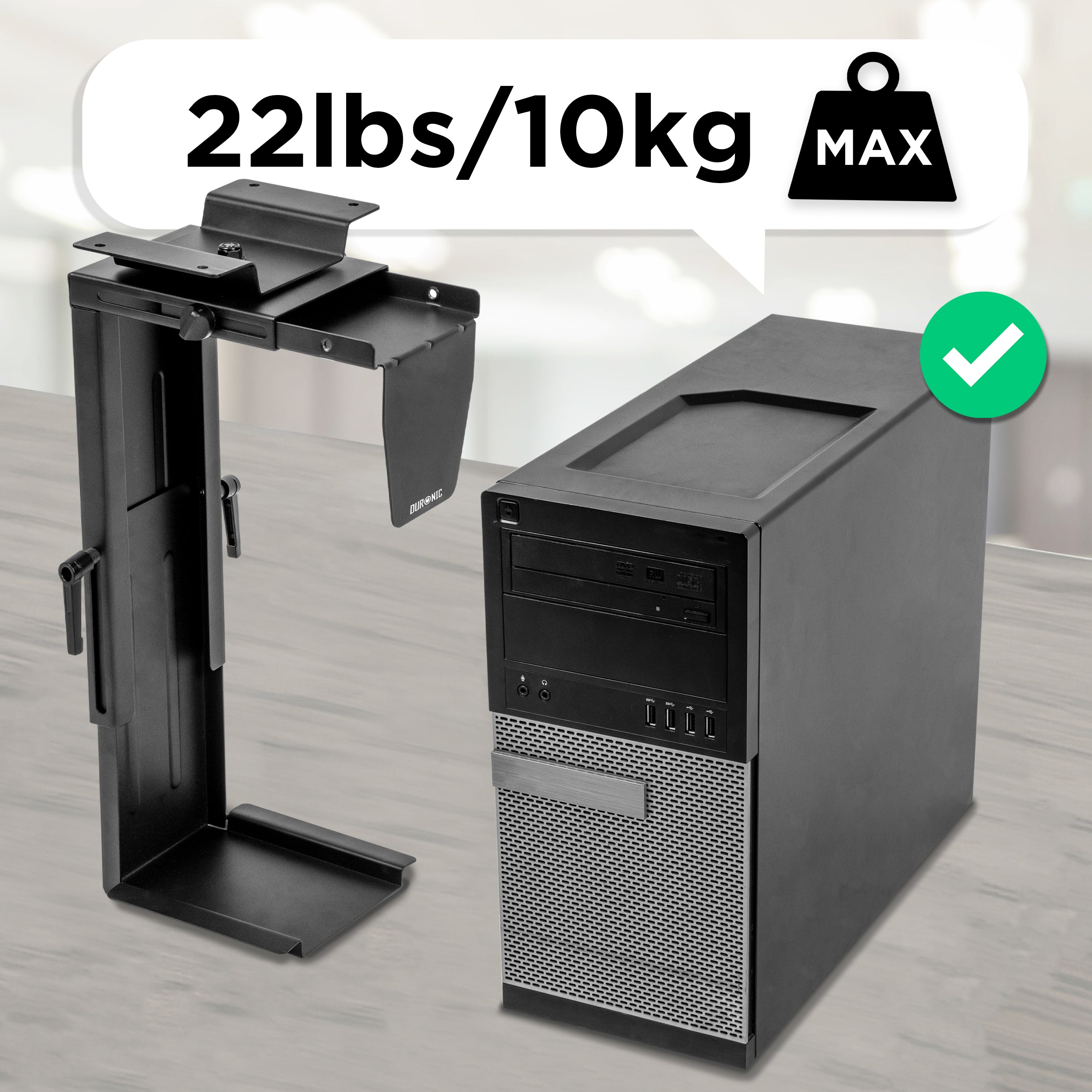 Duronic DMHD1 PC Halterung 10kg Tragekapazität