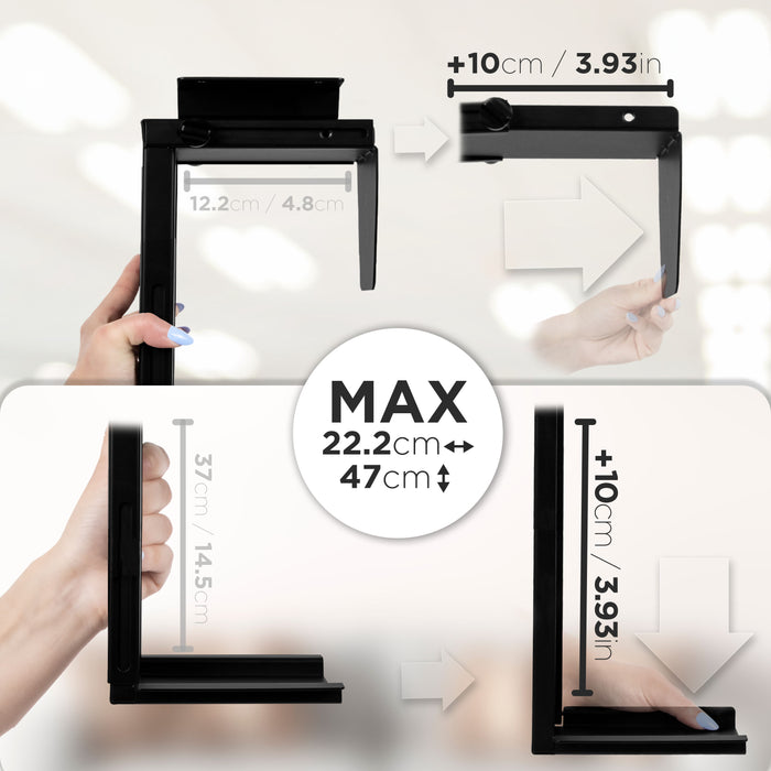 Duronic DMHD1 PC Halterung Breite und Höhe Einstellen