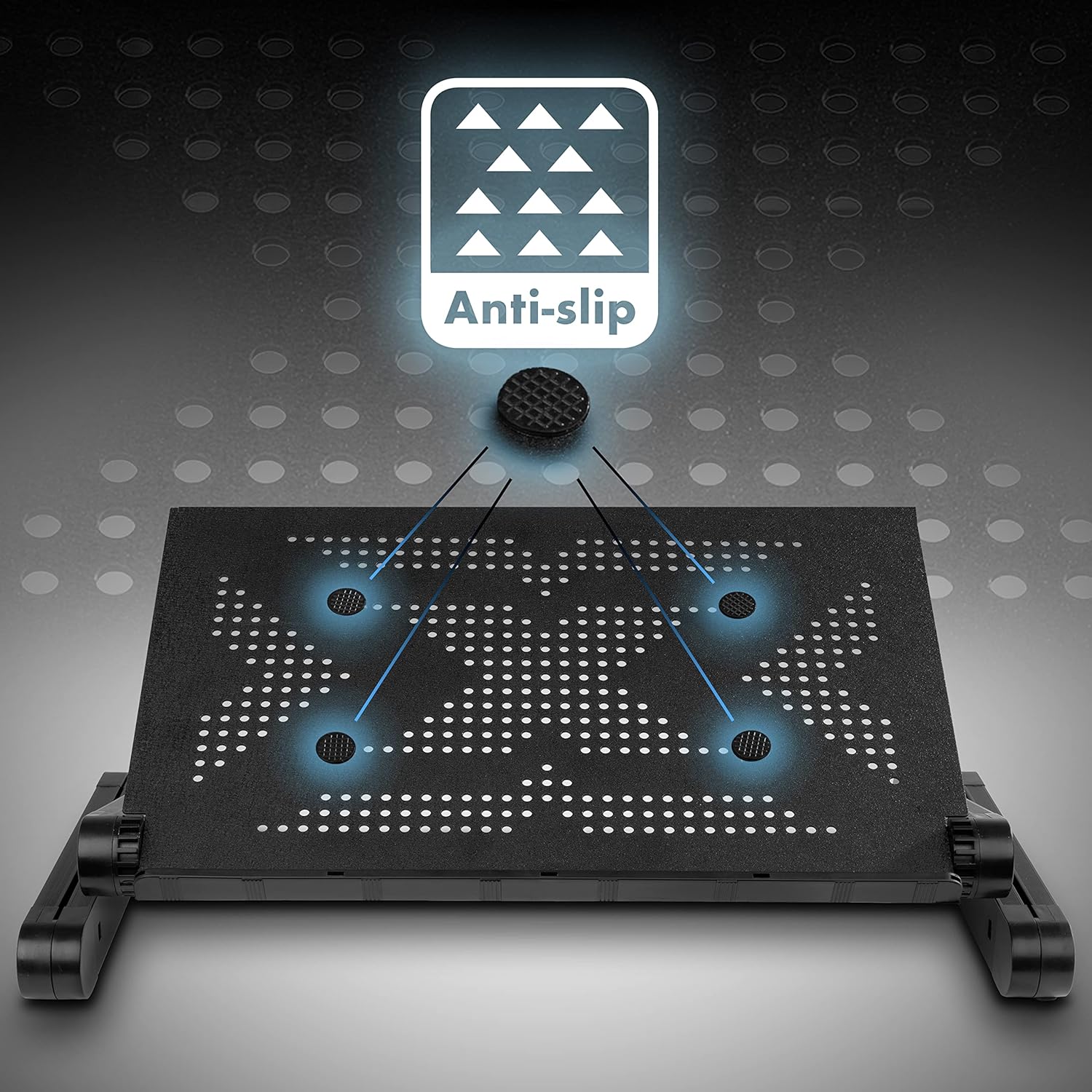 Duronic DML121 Laptopständer Antirutsch Pads Hohe Kante für festen Laptop Halt