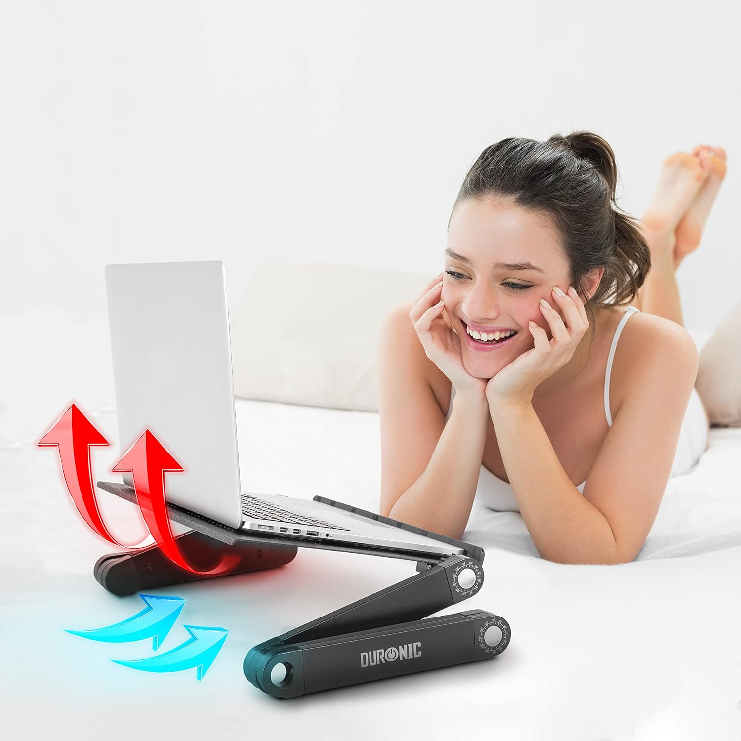 Duronic DML121 Laptopständer gute Laptopkühlung und Blickwinkel