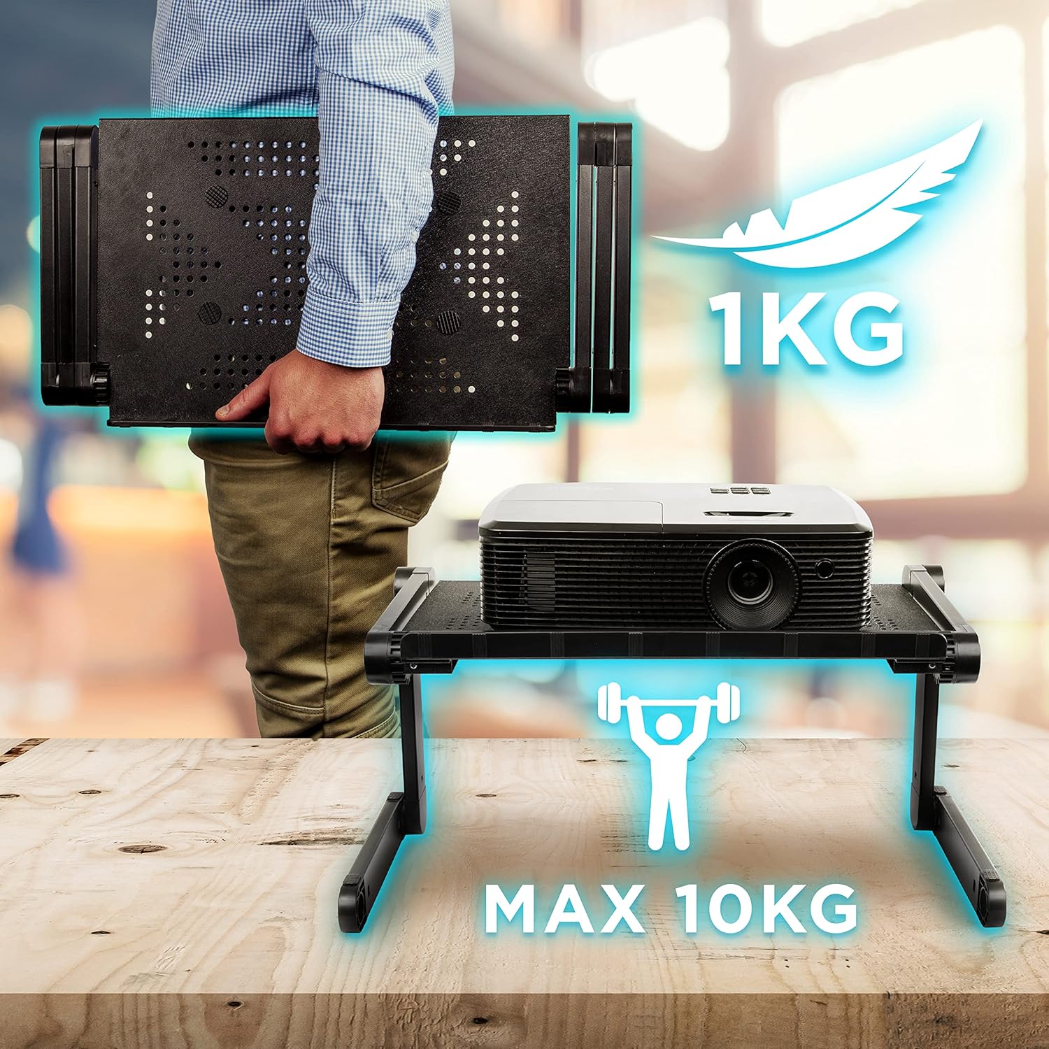 Duronic DML121 Laptopständer leicht Gewicht transportabel Tragekapazität