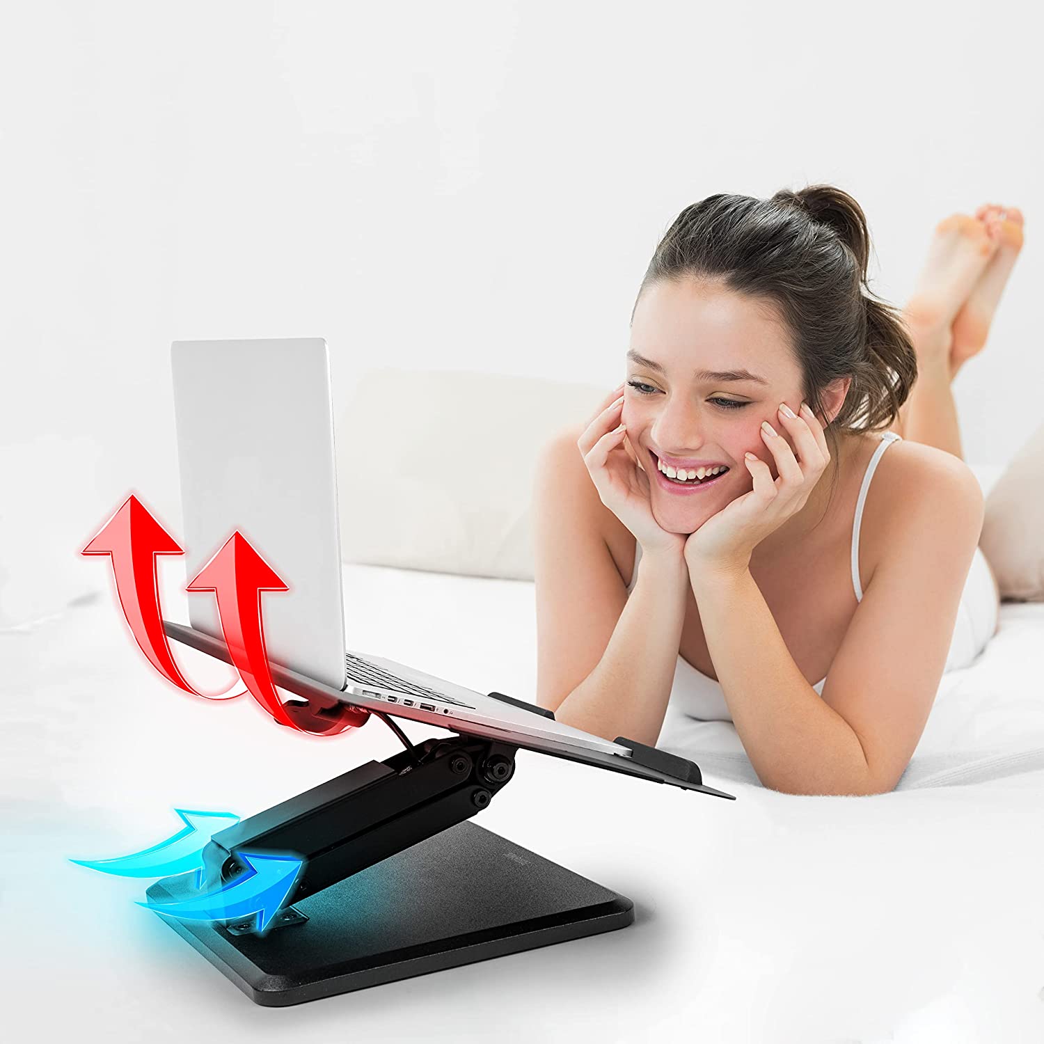 Duronic DML125 Laptopständer Laptopkühler  Blickwinkel