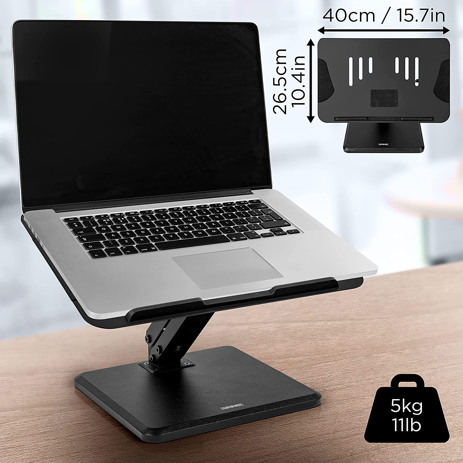 Duronic DML125 Laptopständer Plattform Größe Tragekapazität