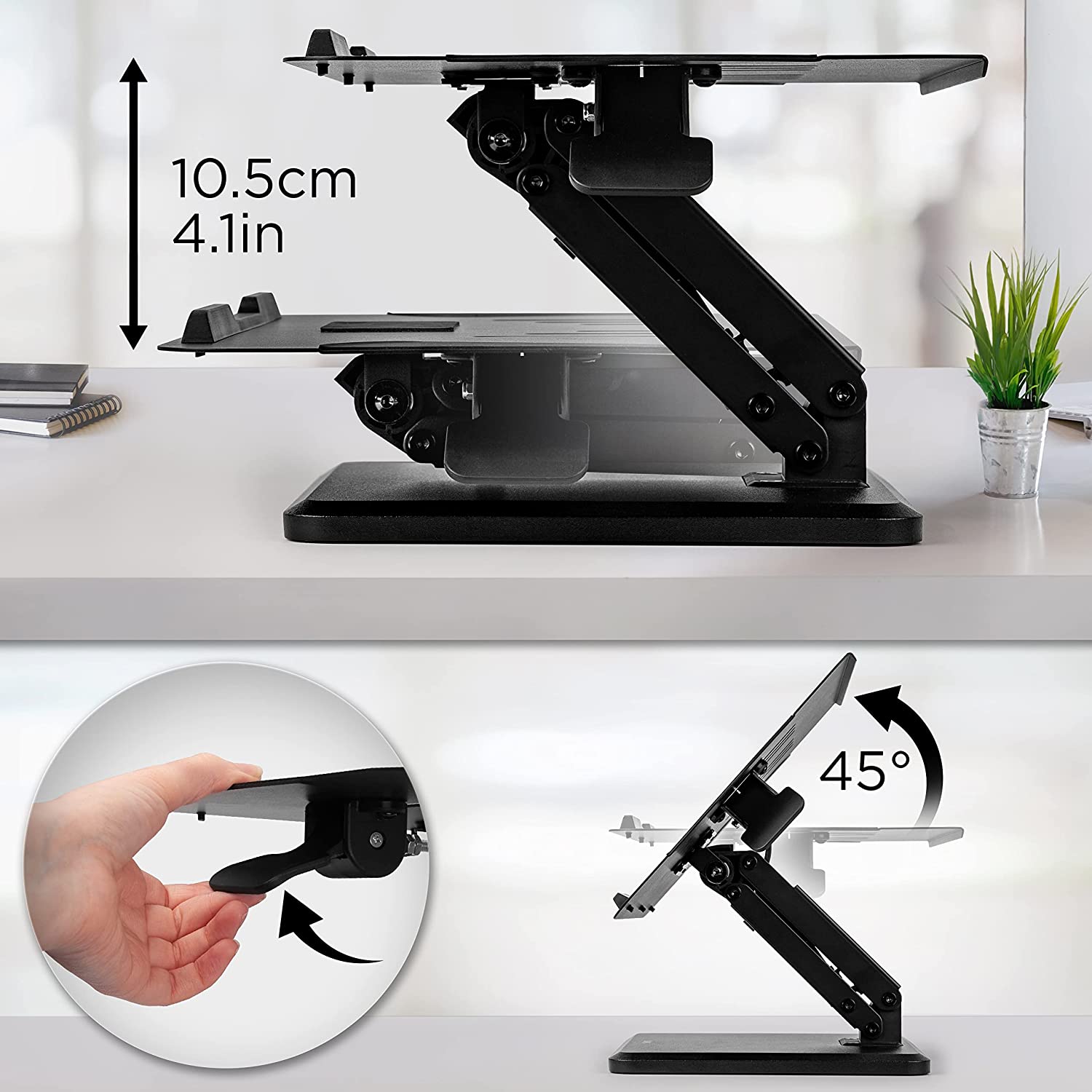 Duronic DML125 Laptopständer individuell einstellbare Höhe und Neigungswinkel