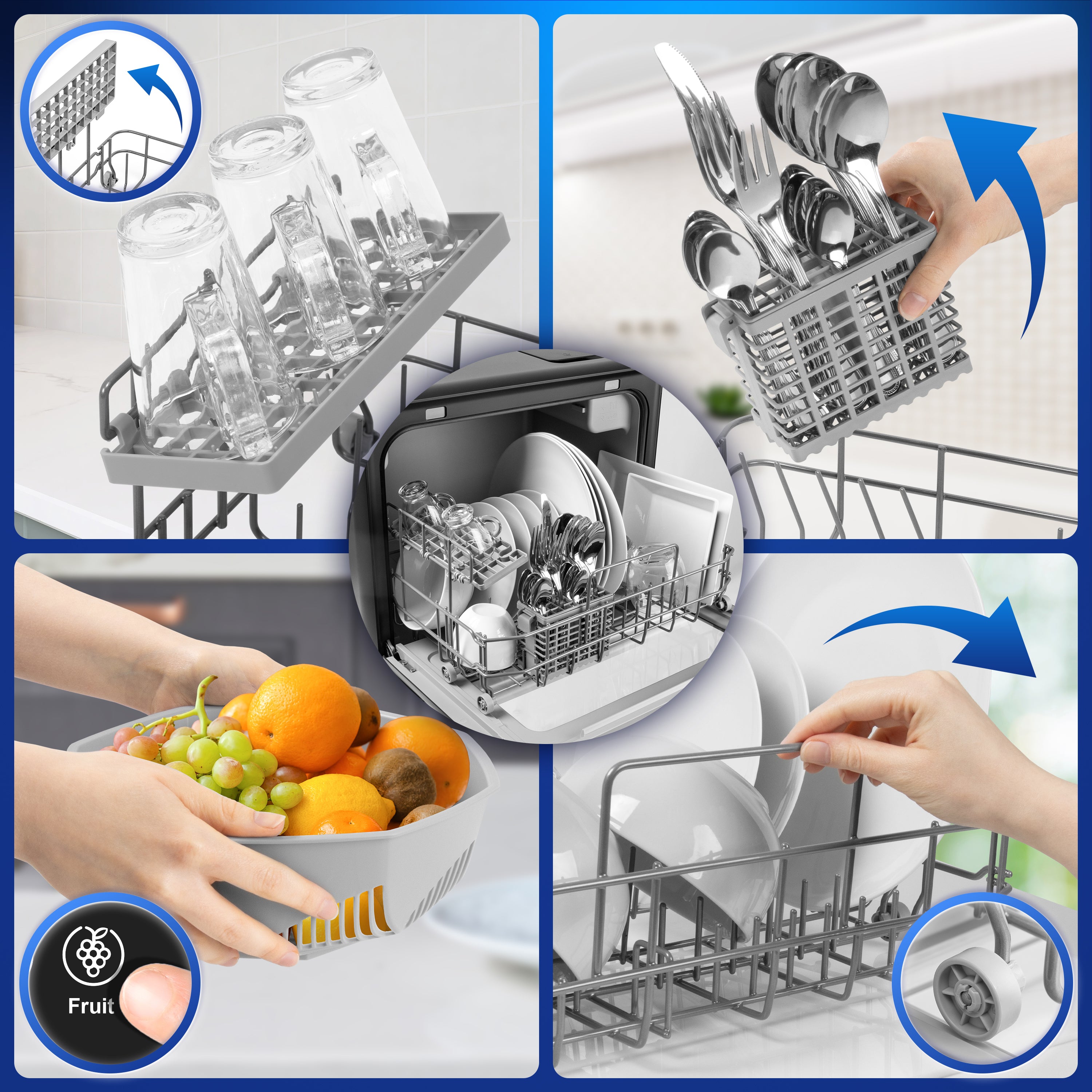 Duronic DW10 Spülmaschine Besteckkorb Fruchtschale