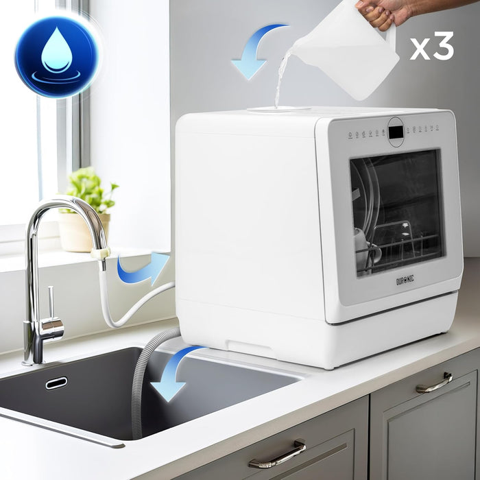 Duronic DW5 WE Tischgeschirrspüler Wasserkreislauf Wasseranschluss Wasserzulauf Wasserablauf Wassertank