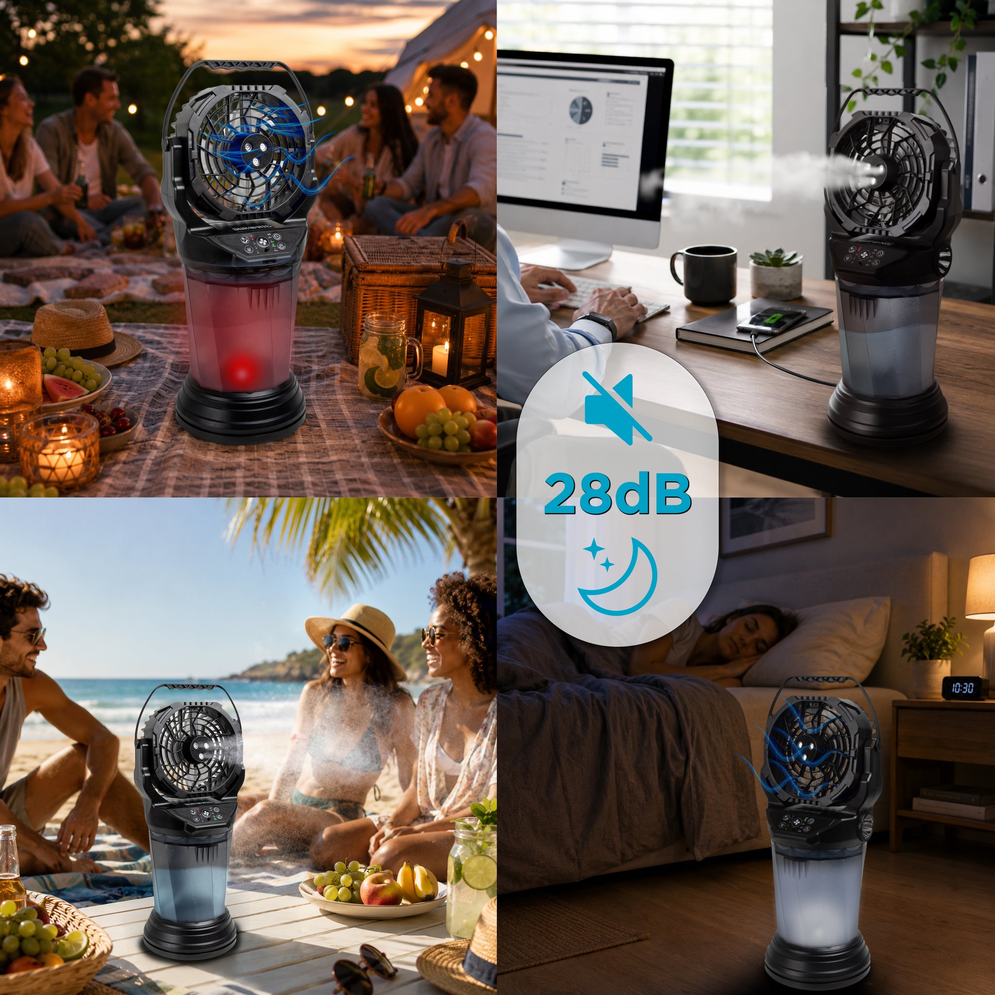 Duronic FM6 Ventilator viele Gelegenheiten 28dB leise für Nacht