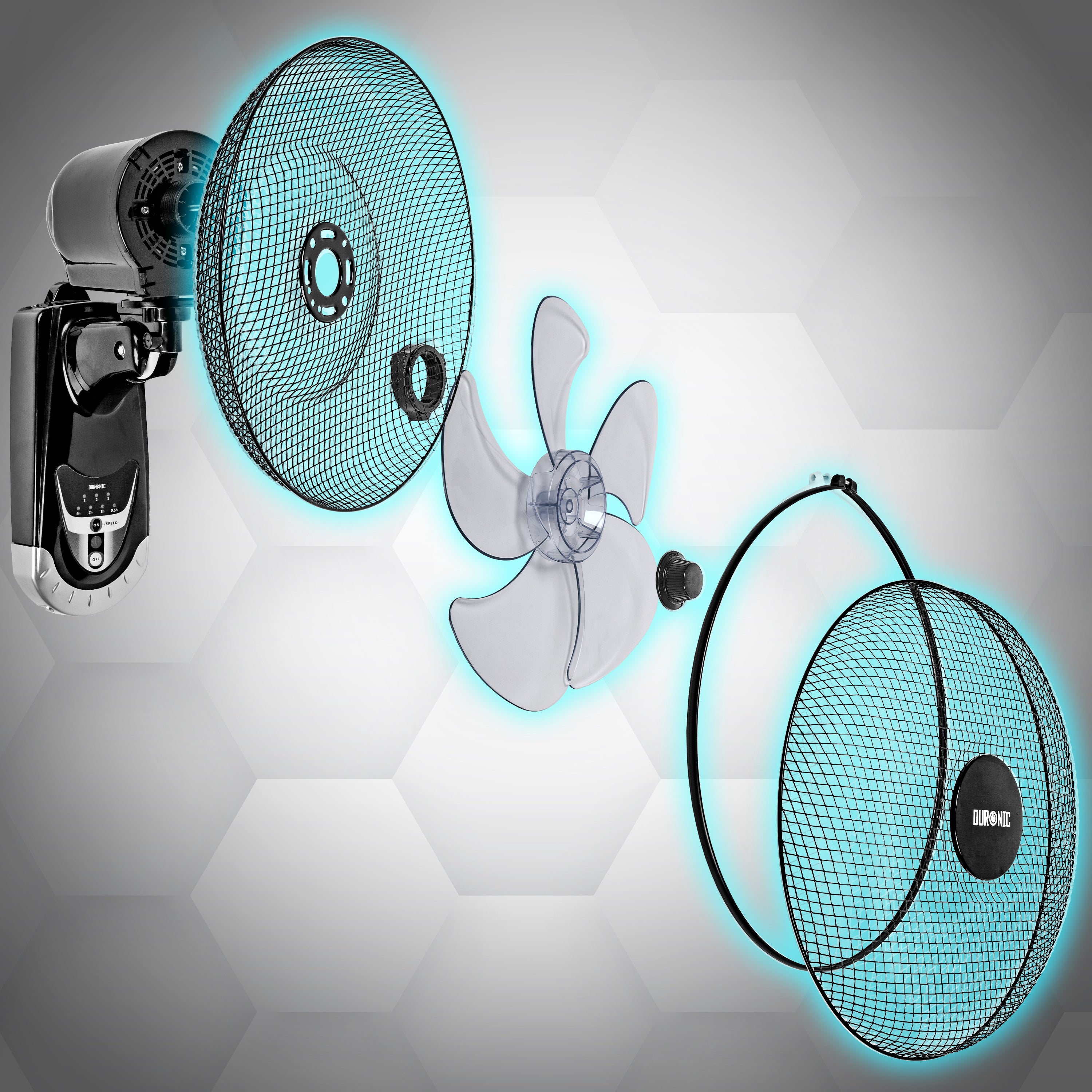 Duronic FN55 BK Wandventilator Einzelteile