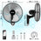 Duronic FN55 BK Wandventilator Maße Zubehör Kabellänge
