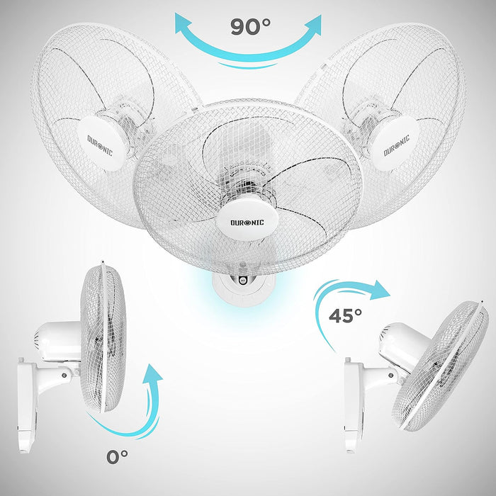 Duronic FN55 WE Wandventilator Oszillation Neigung