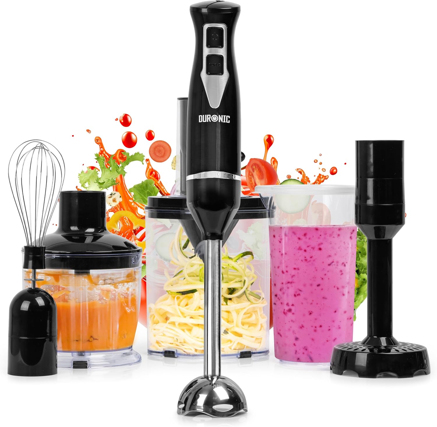 Duronic HB35 Handmixer Pürierstab Set Frontansicht