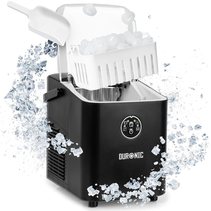 Duronic ICM12 BK Eiswürfelmaschine Frontansicht