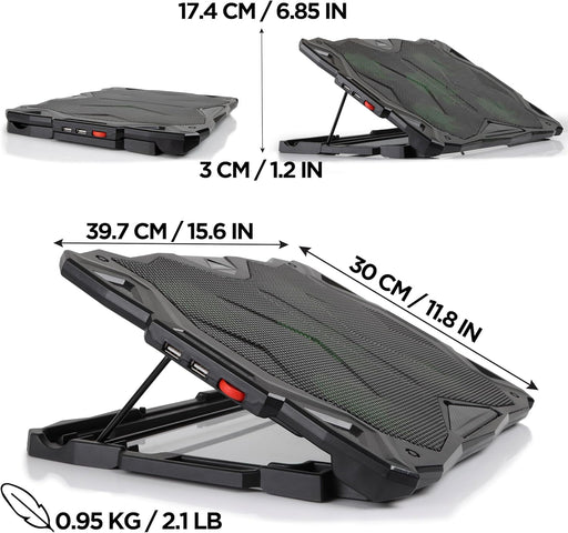 Duronic LC1 Laptopkühler Maße leichtes Gewicht 950g höhenverstellbar