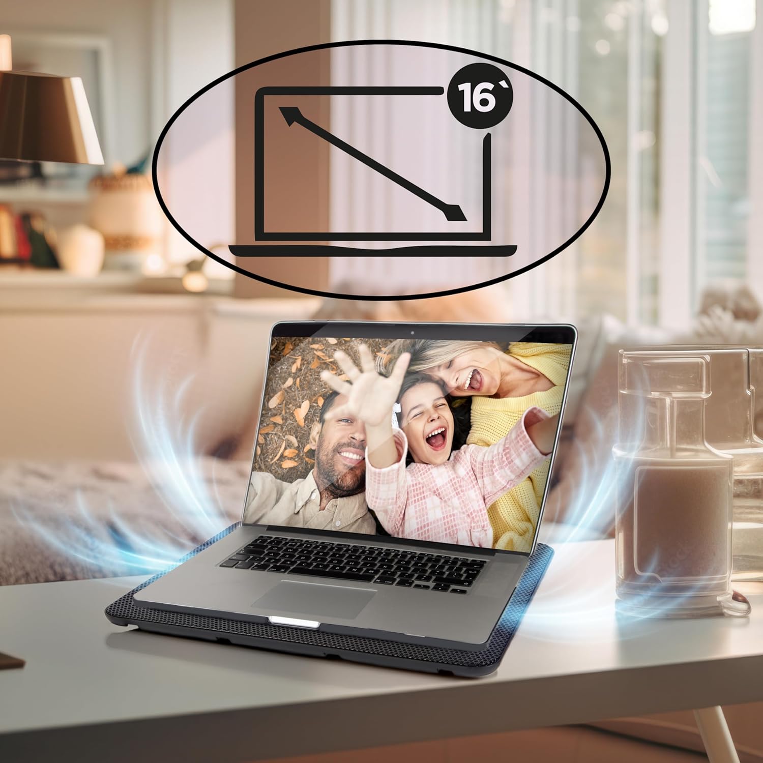 Duronic LC2 Laptopkühler Laptops bis 16 Zoll