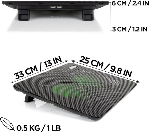 Duronic LC2 Laptopkühler Maße leichtes Gewicht 500g höhenverstellbar