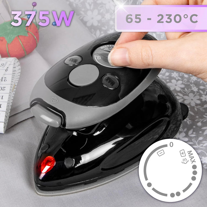 Duronic SI2 BK Reisebügeleisen Leistung Temperatur Wählscheibe