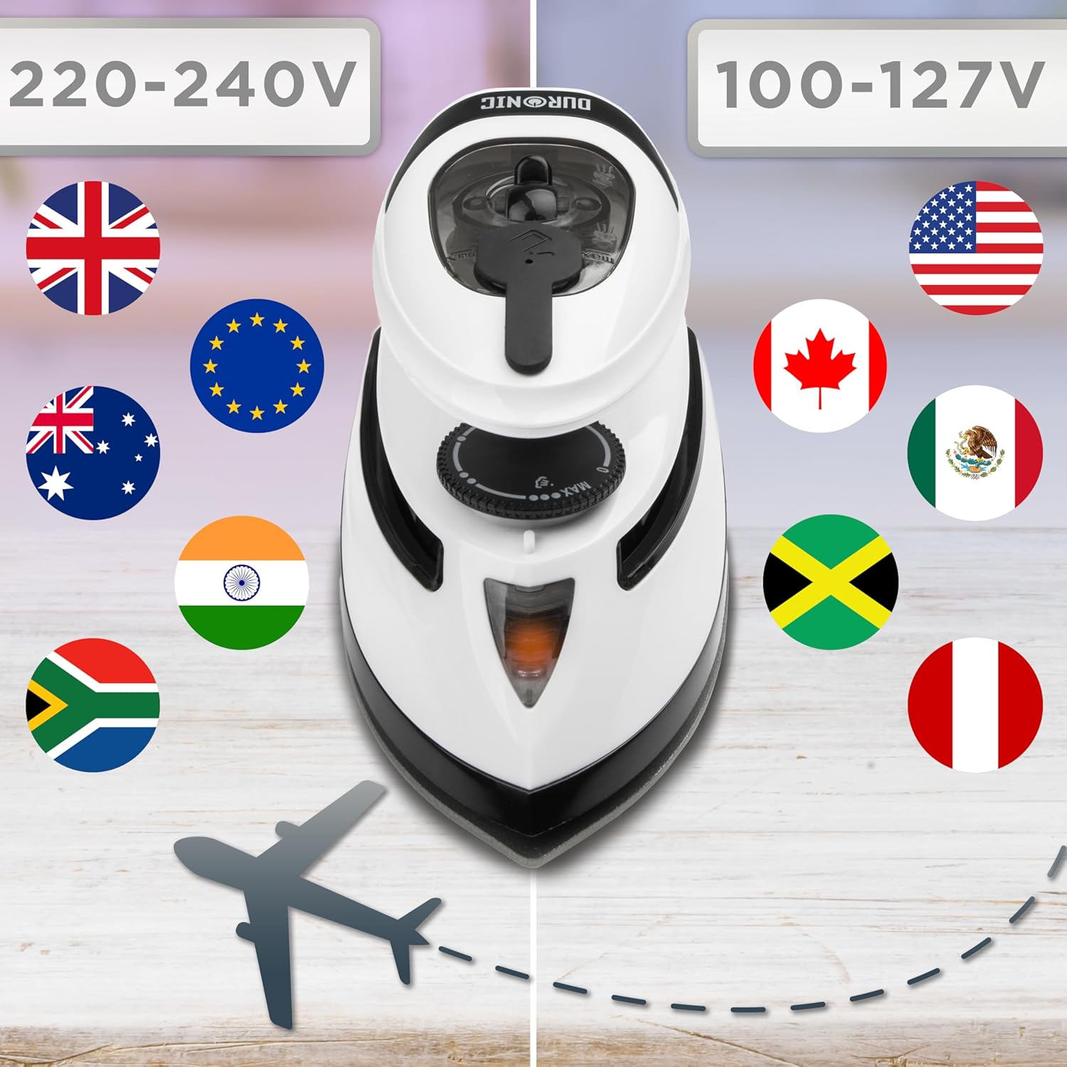 Duronic SI4 WB Reisebügeleisen Internationale Spannung