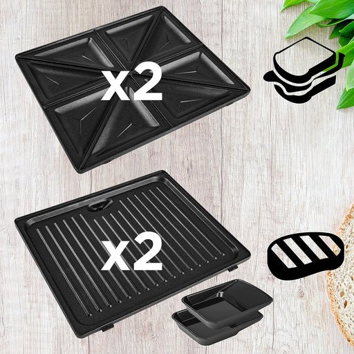Duronic SM60SP Grillplatten für Sandwich und Kontaktgrill