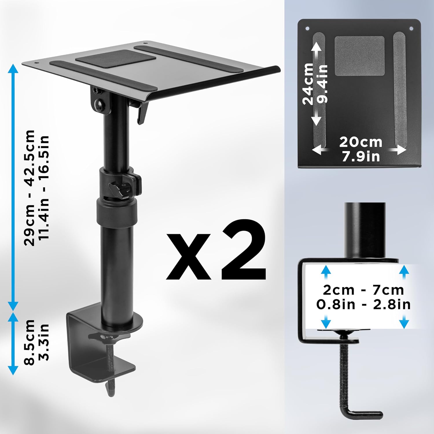 Duronic SPS25 Lautsprecherständer Maße
