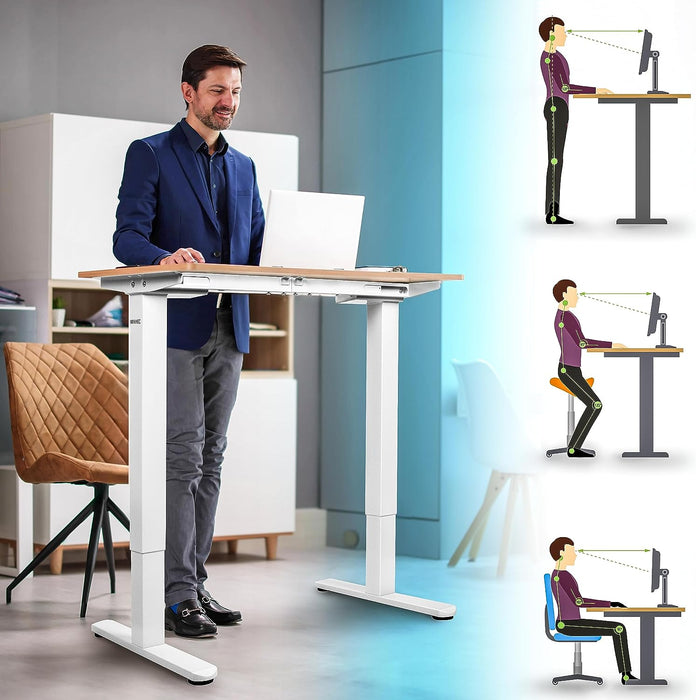 Duronic TM61 WE Tischgestell Arbeiten im Stehen optimale Höhenanpassung