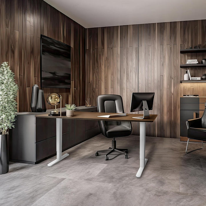 Duronic TM61 WE Tischgestell Beispielbild im Home Office