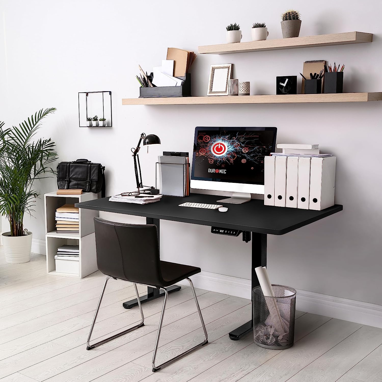 Duronic TT120 BK Tischplatte Beispiel im Home Office