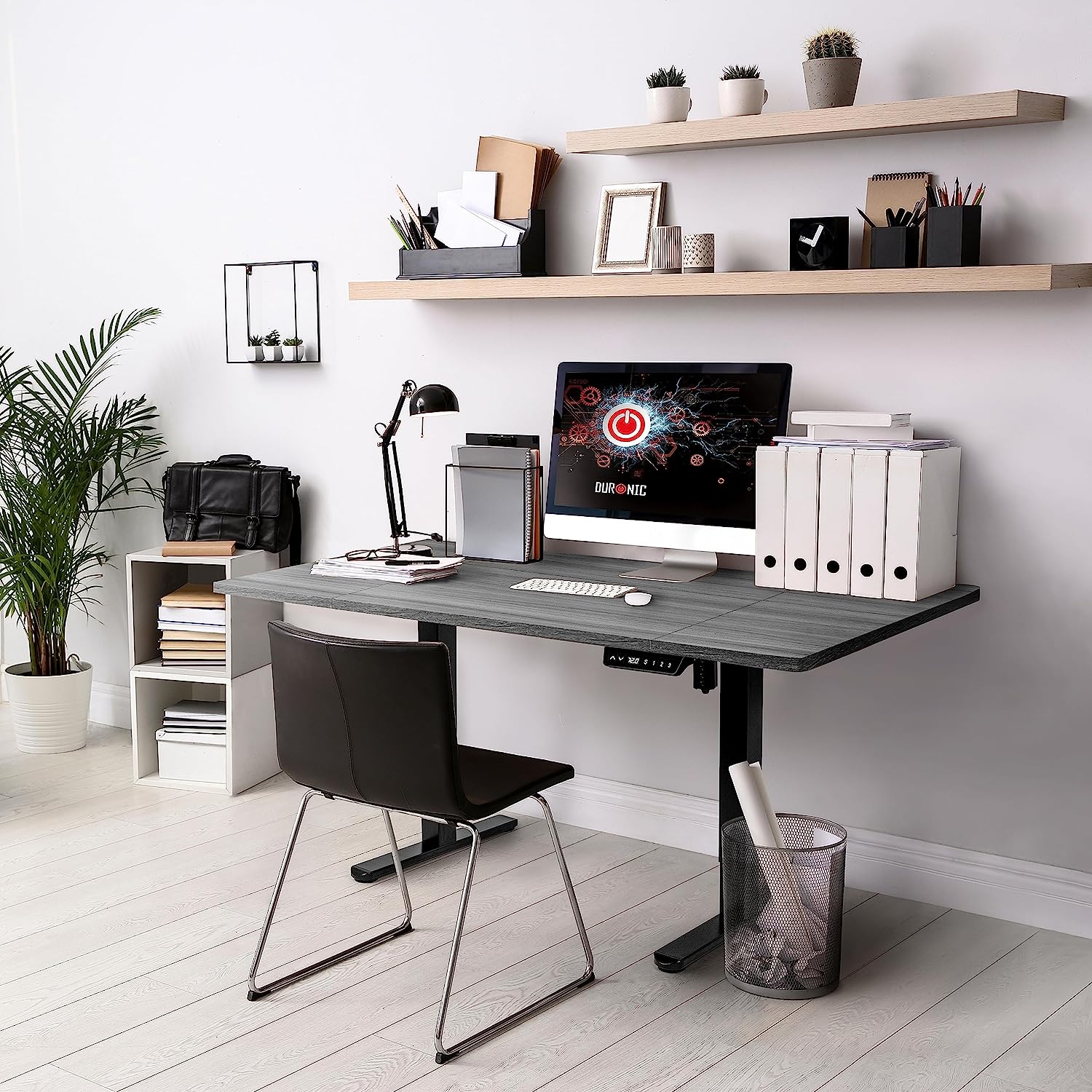 Duronic TT120 GY Tischplatte Beispiel im Home Office