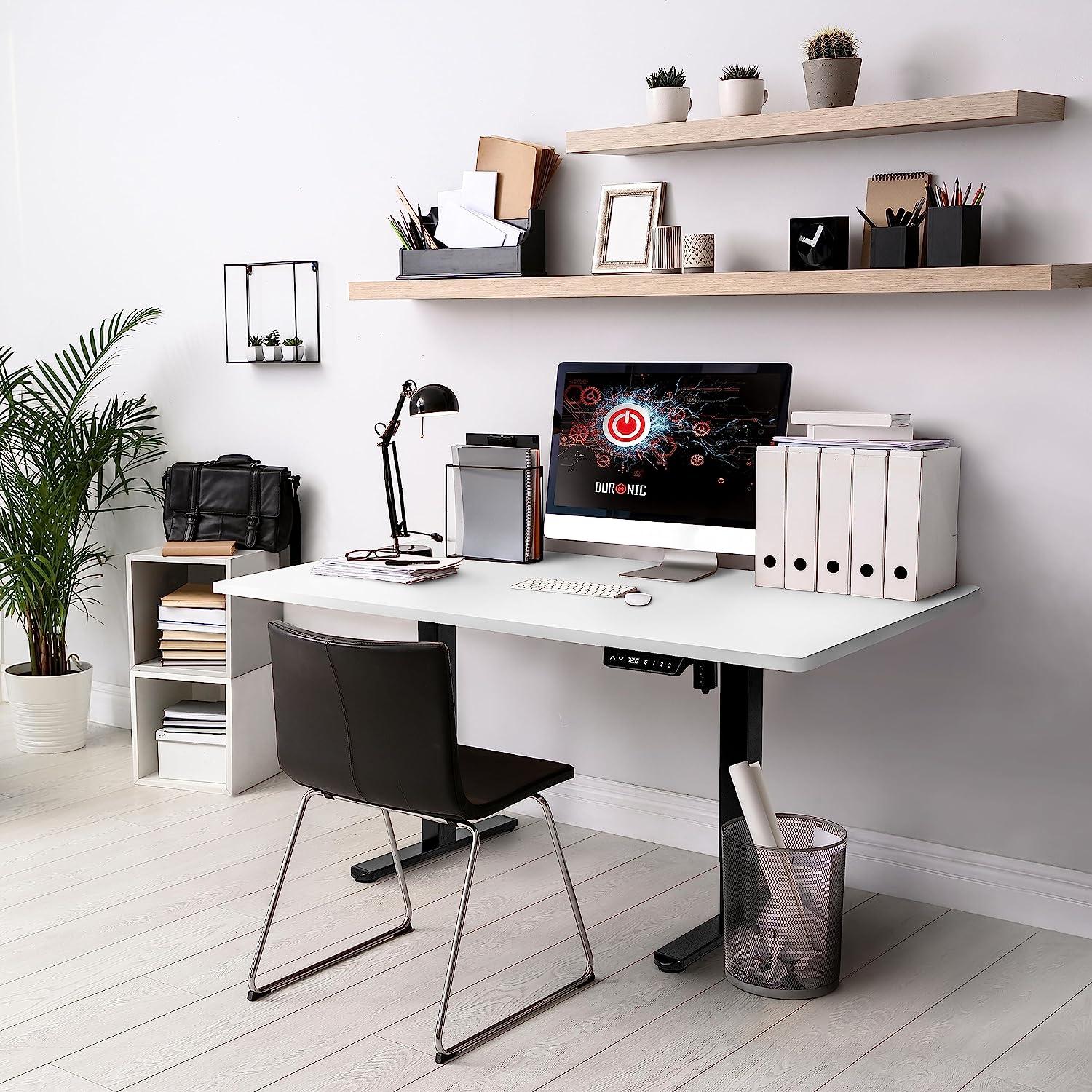 Duronic TT120 WE Tischplatte Beispiel im Home Office