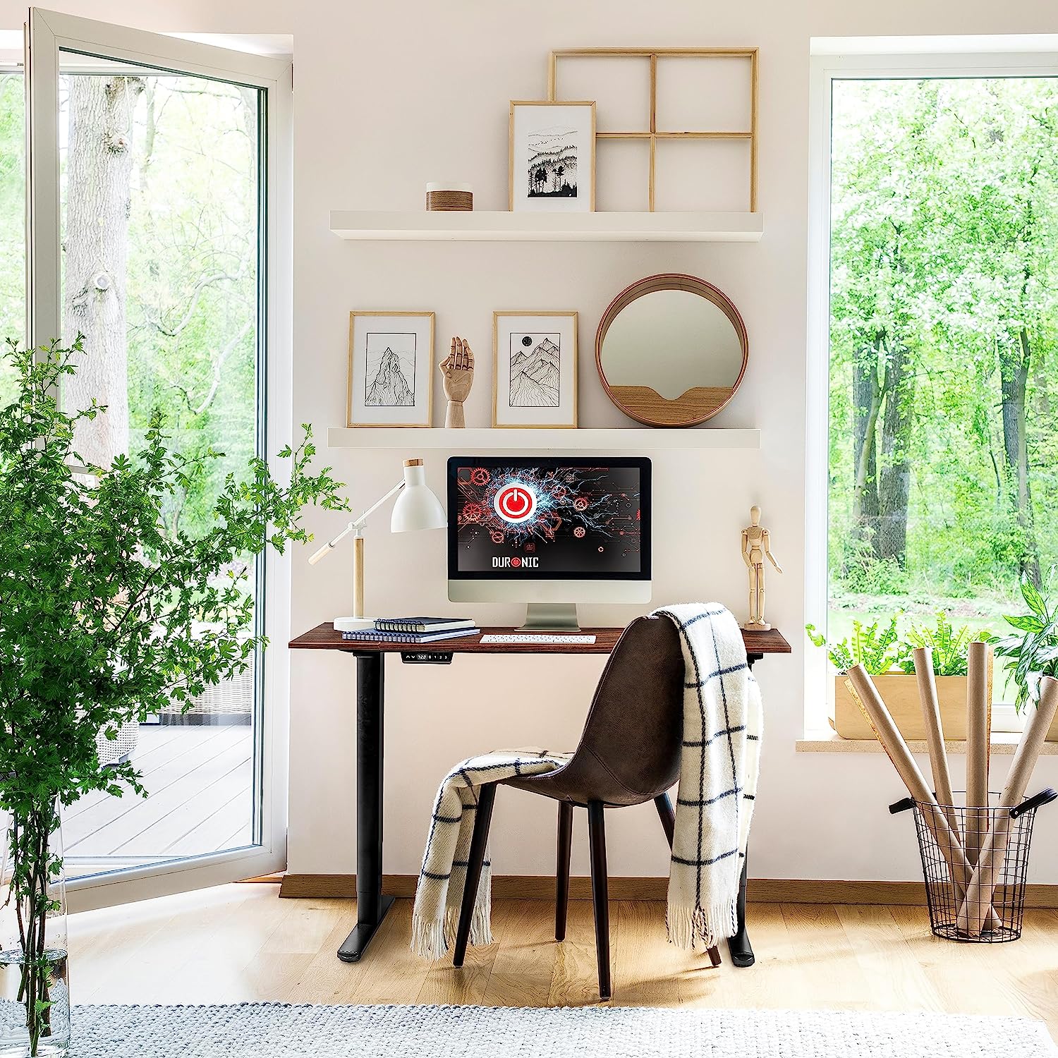 Duronic TT120 WT Tischplatte Beispiel im Home Office